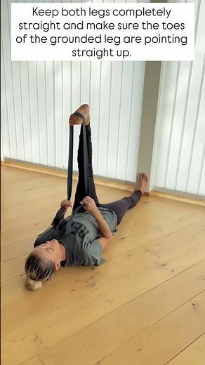 Supine calf & hamstring stretch!