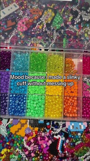 I Made a PERFECT Kandi Cuff?! 💀✨ #kandi #kandikid #bracelet