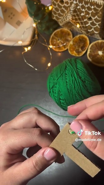 DIY Yarn Wrapped Letter Ornament for Christmas