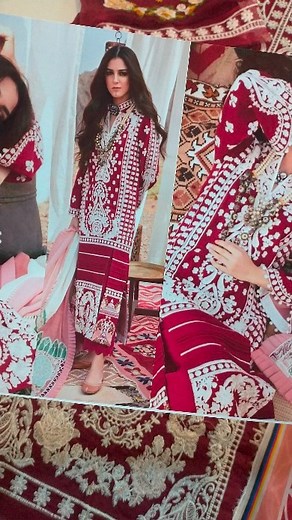 2.2K views · 56 reactions | Crimsonn Sairaa Shakiraa RUBY Cotton Dress✨ ️Price 3,900rs Order Through Website ⬇️ https://www.manddfashion.com or Contact Whatsapp ⬇️ 92 319 4865081 | Mommy and daughter fashion | Facebook