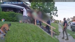 Watch: Canton police gain attention after K-9 grabs man