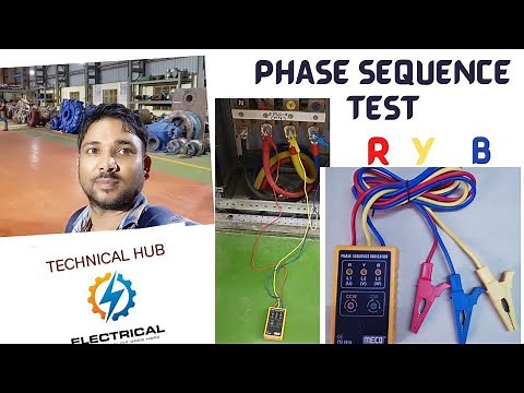 Phase sequence test using phase sequence meter ( MECO )