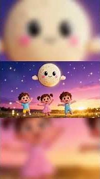 Happy Moon Song 🌝 #nurseryrhymes #childrensongs #kidssongs #rhymes #rhymesforkids #happymoon