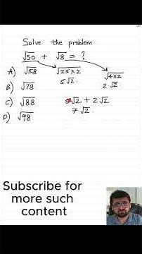 How to add 2 square roots. Important SAT Math Question #math #mathstricks #squareroottricks