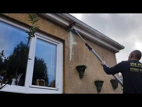 Gutter and fascia cleaning demonstration