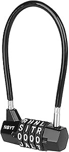 Cable Locks with Letters, Text, Words Combination,Steel Cable Rope Wire Combination Lock with Resettable Code for Bikes, Lockers, File Cabinets, Wardrobes, Fences,gate Lock, Pool Padlock.