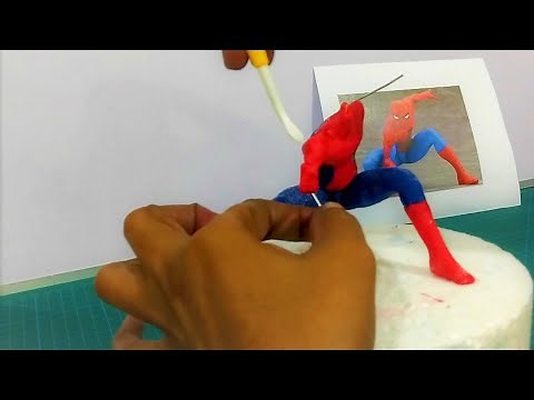 How to make Spiderman 3D cake topper tutorial / Spiderman topper armature.