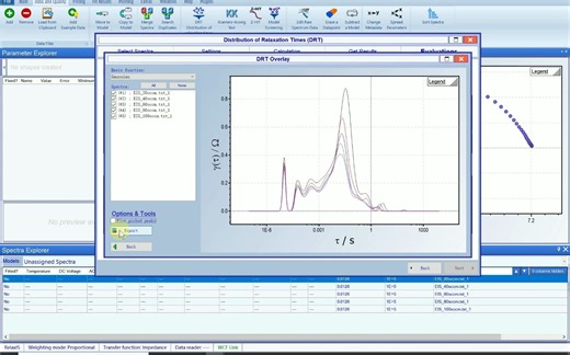电化学阻抗谱弛豫时间分布（DRT）拟合及等效电路图拟合