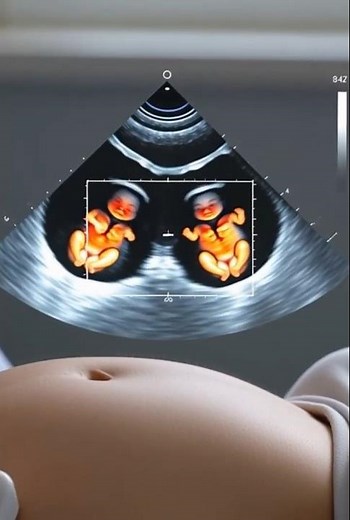 Look Closer: The hidden detail in this 4K triplet scan! 🧐🧬 #triplets #4k #triplets #ultrasound