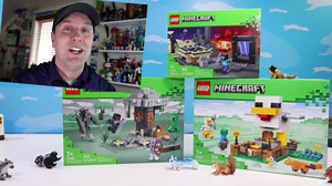 LEGO Minecraft 2026 sets the creaking pale forest chicken farm end portal cooking review!