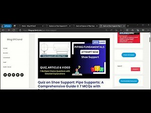 Pipe Shoe Support in Piping Systems II 7 of 9 II Free Course II #epcland