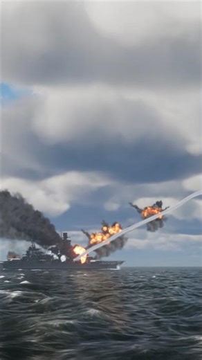 Kirov battlecruiser takes direct missile strike 💥🔥 #Kirov #Hit #Missile #Navy #Warship #Combat #Sea