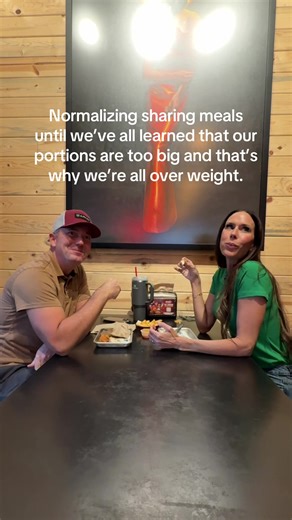 Normalizing sharing meals until we all admit the problem isn’t discipline… it’s portion distortion. Restaurant servings are built for profit and pleasure, not hunger cues. They override fullness, spike blood sugar, and train us to ignore “enough.” When you’re eating double what your body actually needs, weight gain isn’t a mystery. It’s math and biology. Sharing meals natural appetite support is a maintenance combo I swear by. It helps: • Stop mindless overeating • Keep blood sugar steadier • Re