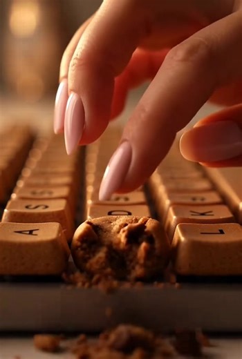 Crumble cookie keyboard 🍪 ASMR- #asmr #viral #fyp #satisfyingvideos #keyboard