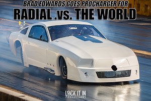 10K views · 124 reactions | Brad Edwards made his track debut with his new S197 style Radial vs the World Mustang. Brad has made the switch from the normal twin turbo power to a massive Procharger!!!! Brad is collecting data only making 330 hits in the video getting ready to make its rounds at No Mercy next month!!!! | Spoold Media | Facebook