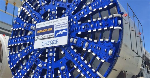 'Chessie' the boring machine back at work on the Chesapeake Bay Bridge-Tunnel