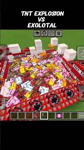 Minecraft TNT Explosion VS Exolotal survive? 💥💥🤯