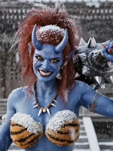 Encounter with a Blue Monster Girl at Ancient Temple