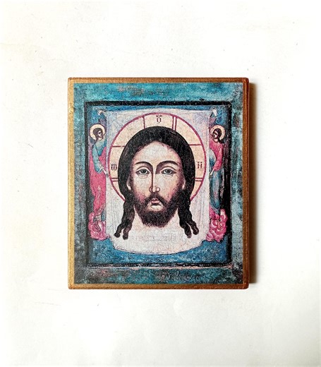 Orthodox Christian Icon the Holy Face, Not Made by Hands, Spas, Handmade, Wooden Board, 17x14.5cm - Etsy