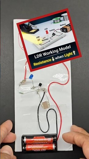 How LDR Works? 🤯 | Simple LDR Model + Uses #ldrsensor #semiconductor #cbseboard #scienceproject