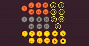 Pixelart Coins in 3D | 3D Props | Unity Asset Store