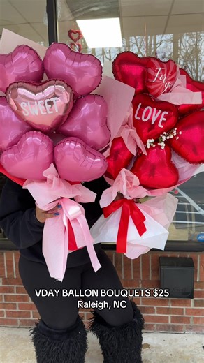 #valentinesday#raleigh#balloonbouquet#raleighnc#pinkandred | bouquet