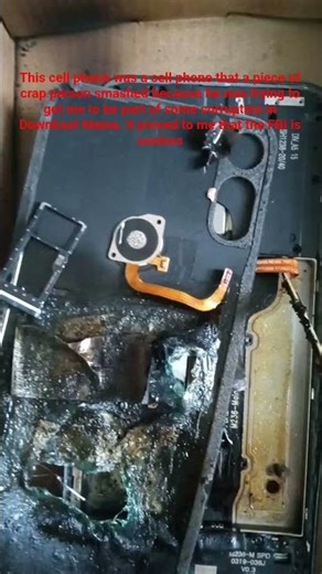 a old cell phone that was smashed by a crooked person that was trying to pull me into corruption he