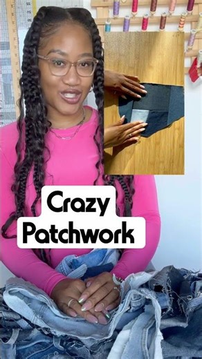 Let’s make Crazy Patchwork! #sewing #sewingideas #denim #sosewalexa #diy #upcycle