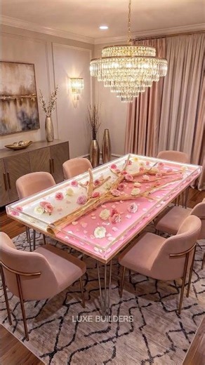 Breathtaking LED Resin Dining Table 🌹✨