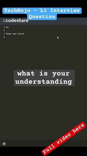 Java Interview Prep: TechMojo 1st Round Questions Explained! #shorts #javainterviewquestions #tech