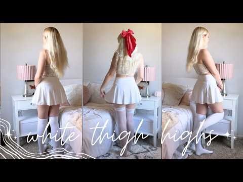 The CUTEST Thigh High Sock Outfits Ever 🤍 Outfit Compilation