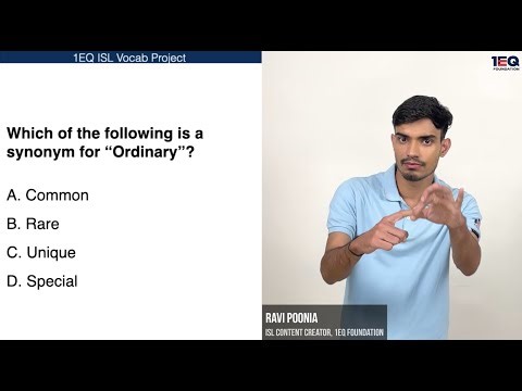 Ordinary | 1EQ ISL Vocab