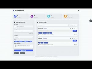 API Key Manager App Using HTML, CSS and JavaScript with Source Code