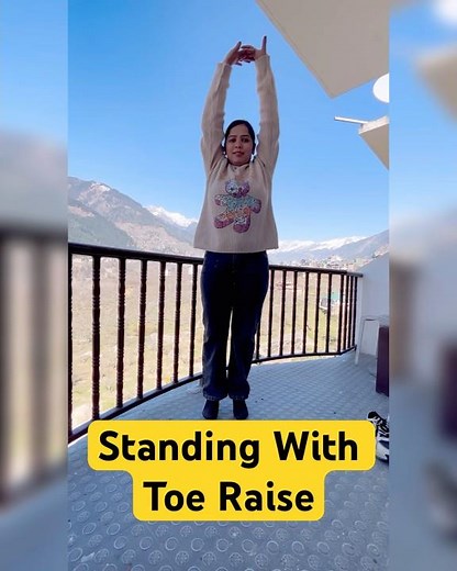 Standing with Toe Raise Improves your Calf And Ankle #stretching #anklepainrelief #calfraise #pain