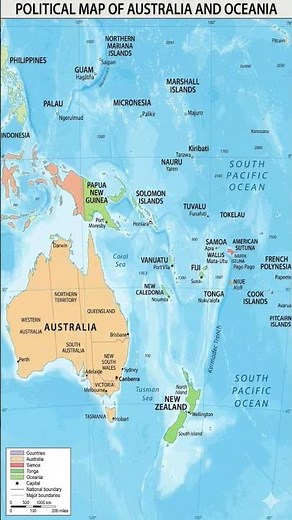 Australia & Oceania Political Map