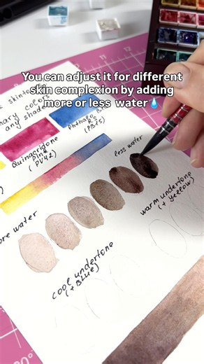 How to mix any skin tone color tutorials #arttutorial #arttips #colortheory #watercolor #howto #art