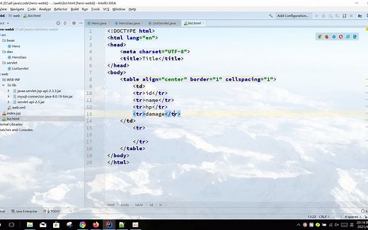 使用IDEA完成java web小项目，手打how2j学习网站里的Servlet里crud部分，实现简单的增删改查。