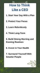 How to Think Like a CEO: Habits That Create Success Every Day | #success #habits #short #viralshort