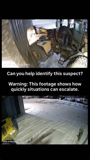 #CanYouHelp? Alberta RCMP seek public assistance to identify this suspect involved in a theft and arson investigation in #FortMcMurray. On Nov. 15, 2025 around 3:30 am., Alberta RCMP & Emergency Services in Wood Buffalo responded a building on fire in downtown Fort McMurray. Police learned a Komatsu loader had been seen driving on Prairie Loop Blvd prior to striking 8104 Fraser Avenue. Video surveillance was obtained by RCMP and the suspect was captured fleeing the scene on foot, prior to police