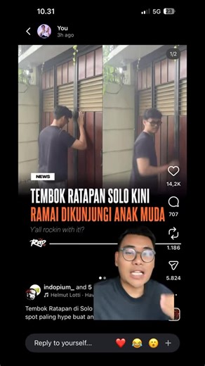 Virtual Tour Guide Indonesia | KOK BISA ADA TEMBOK RATAPAN DI SOLO WOYYYY #tembokratapan #solo | Instagram