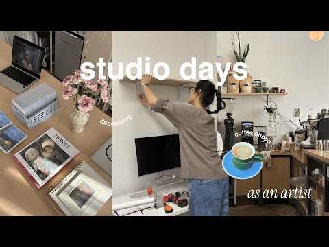 artist vlog: decorating my art studio, cafe strolls & running errands