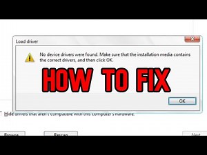 FIX No device drivers were found No drives found during windows install 7/8/10/11