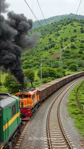🚆 Heavy Freight Trains Roaring Through Scenic Curves | Raw Diesel Power in Action
