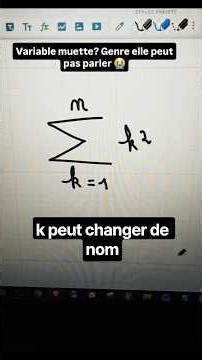 Variable muette en maths : pourquoi k disparaît dans une somme ?