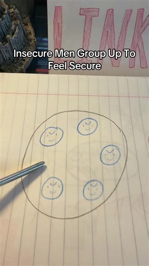 Insecure men may group up to feel secure. Belonging can give them confidence, status, and protection they have not built within themselves. When identity depends on the group, they may follow its behavior, defend what is wrong, or attack outsiders to preserve their sense of safety. To learn more, watch my YouTube or click the link in my bio. #Masculinity #Insecurity #Psychology
