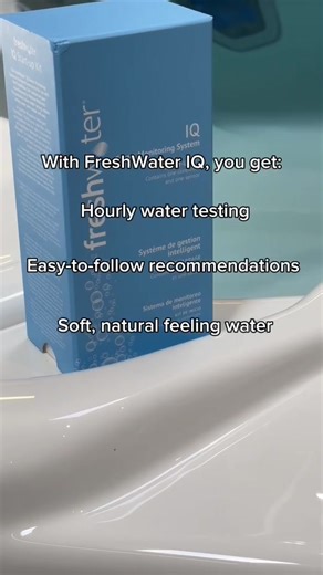 Introducing FreshWater IQ, the world's smartest salt system: hourly water testing with clear, easy-to-follow, on-screen recommendations. Cleaner water, less effort required. | Hot Spring Spas