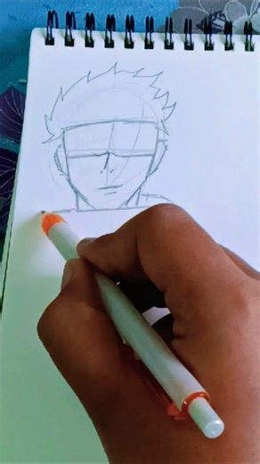how to draw gojo step by step #animedrawing #anime #art #drawing #jujutsukaisen #howtodraw