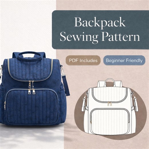 Backpack Sewing Pattern PDF | Beginner Diaper Backpack Pattern | Easy Bag Sewing Pattern | Instant Download - Etsy Canada