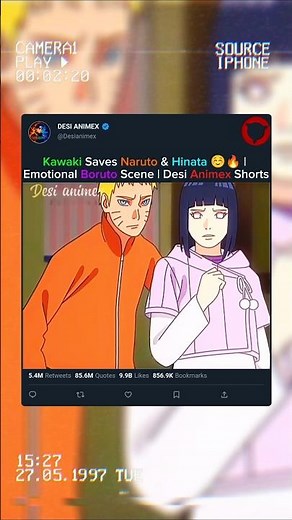 Kawaki Saves Naruto & Hinata 😳🔥 | Emotional Boruto Scene | Desi Animex Shorts #naruto