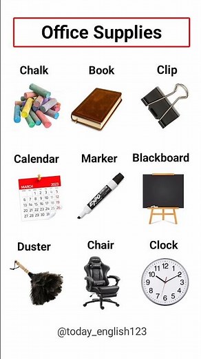 English Office Supplies Names | Office Vocabulary for Beginners | English Vocabulary
